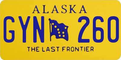 AK license plate GYN260