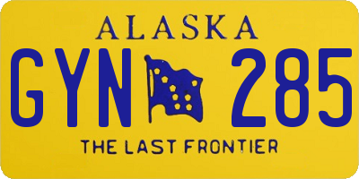 AK license plate GYN285