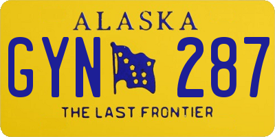 AK license plate GYN287