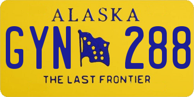 AK license plate GYN288