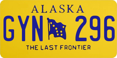 AK license plate GYN296