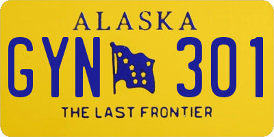AK license plate GYN301