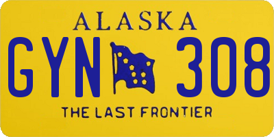 AK license plate GYN308