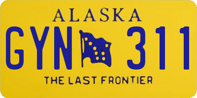 AK license plate GYN311
