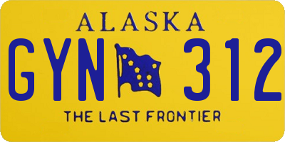 AK license plate GYN312