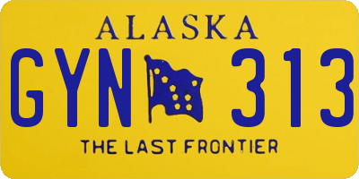 AK license plate GYN313