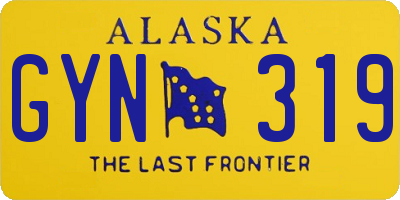 AK license plate GYN319