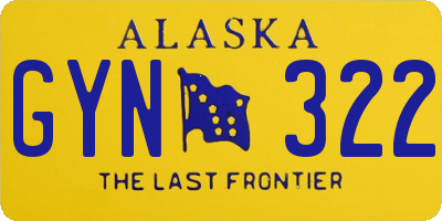 AK license plate GYN322