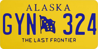 AK license plate GYN324