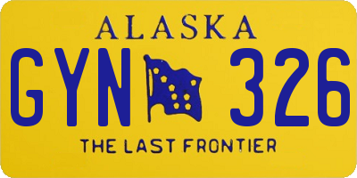 AK license plate GYN326