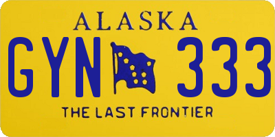 AK license plate GYN333