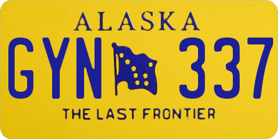 AK license plate GYN337