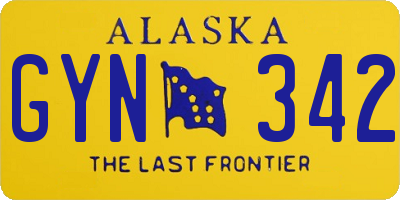 AK license plate GYN342