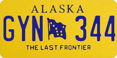 AK license plate GYN344