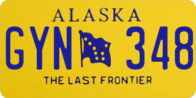 AK license plate GYN348
