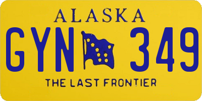 AK license plate GYN349