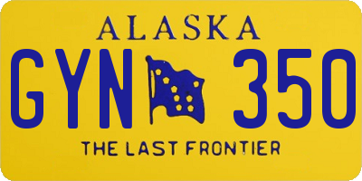 AK license plate GYN350
