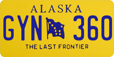 AK license plate GYN360