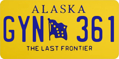 AK license plate GYN361