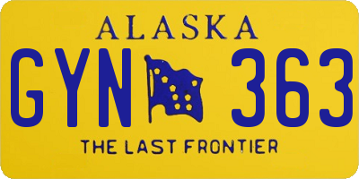 AK license plate GYN363