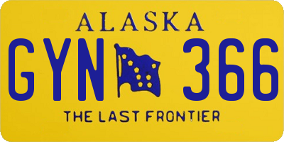 AK license plate GYN366
