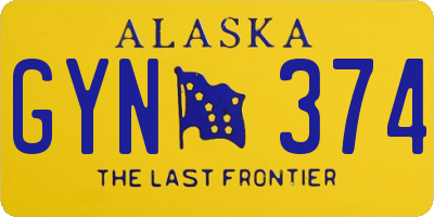 AK license plate GYN374