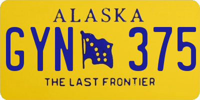 AK license plate GYN375