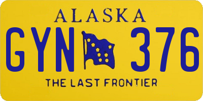 AK license plate GYN376