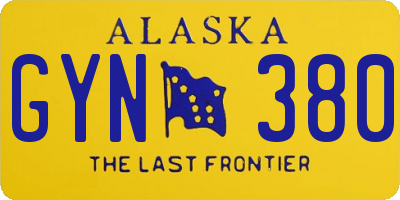 AK license plate GYN380