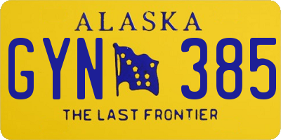 AK license plate GYN385