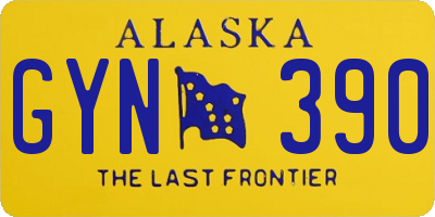 AK license plate GYN390