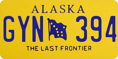 AK license plate GYN394