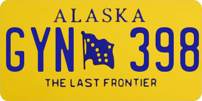 AK license plate GYN398