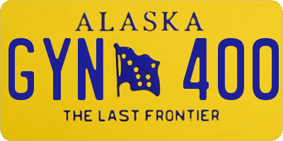 AK license plate GYN400