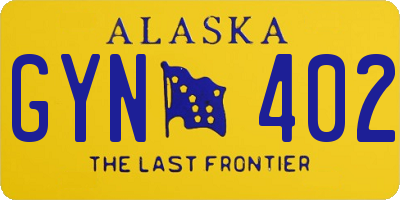 AK license plate GYN402