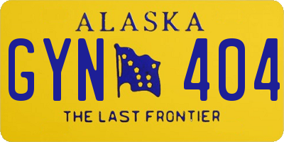 AK license plate GYN404