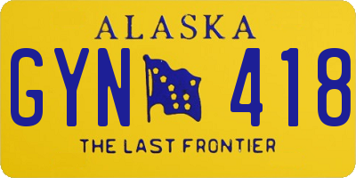 AK license plate GYN418