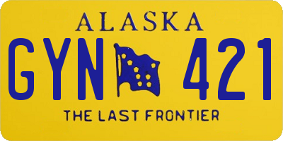 AK license plate GYN421