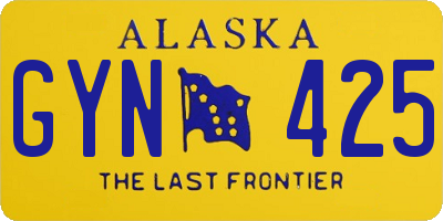 AK license plate GYN425