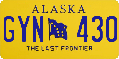 AK license plate GYN430