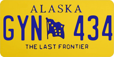 AK license plate GYN434