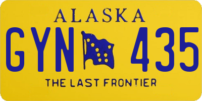 AK license plate GYN435