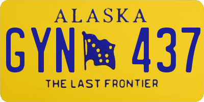 AK license plate GYN437
