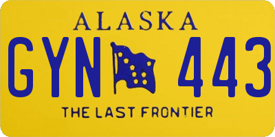 AK license plate GYN443