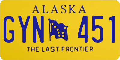 AK license plate GYN451