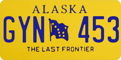 AK license plate GYN453