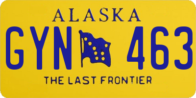 AK license plate GYN463