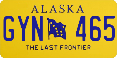 AK license plate GYN465