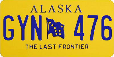 AK license plate GYN476