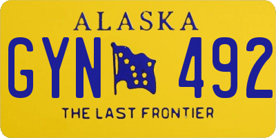 AK license plate GYN492
